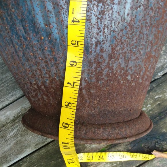 Antique Metal Ash Coal Bucket Planter Rustic Decor Farmhouse Primitive - Picture 7 of 10